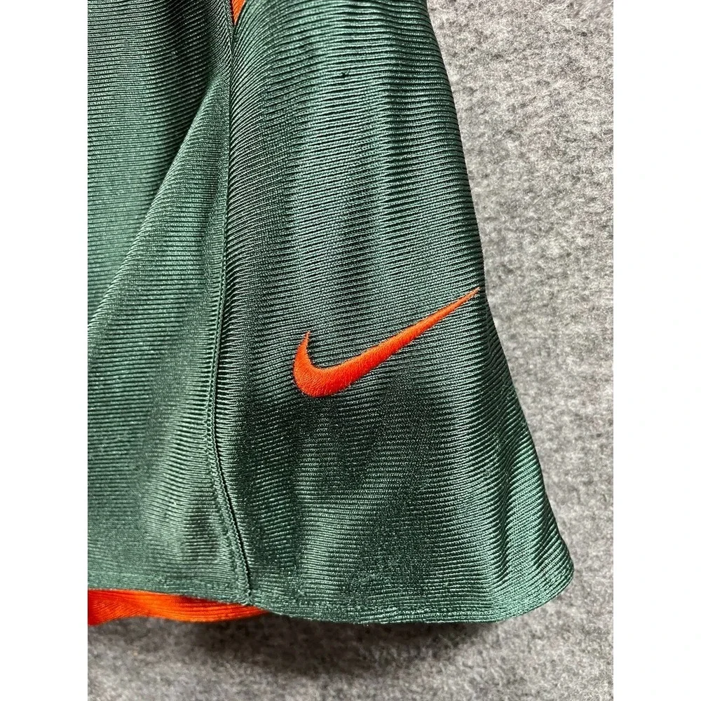 Miami Hurricanes Shorts Mens Large Nike NCAA Basketball Reversible Dazzle Shiny